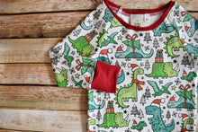 Load image into Gallery viewer, Dino Santa Organic Lounge Set MTO