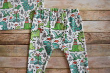 Load image into Gallery viewer, Dino Santa Organic Lounge Set MTO