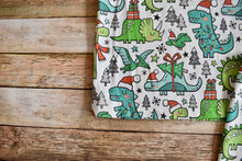 Load image into Gallery viewer, Dino Santa Organic Lounge Set MTO