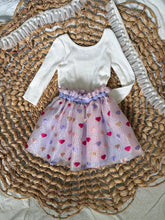 Load image into Gallery viewer, Whimsical Hearts Tulle Tutu Skirt for Girls - Purple