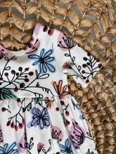 Load image into Gallery viewer, Abstract Floral Organic Cotton Adeline Twirl Dress for Girls