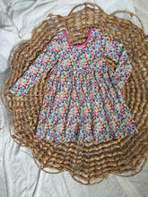 Load image into Gallery viewer, Watercolor Hearts Bamboo Adeline Twirl Dress for Girls