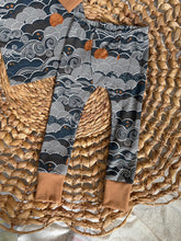 Load image into Gallery viewer, Full Moon Dreaming Organic Cotton Knit Pajama Set for Kids- Handmade