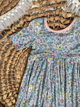 Load image into Gallery viewer, Periwinkle Wild Flower Bamboo Adeline Twirl Dress for Girls