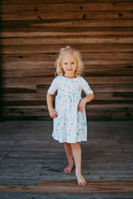 Load image into Gallery viewer, Boho Crystal Magic Organic Cotton Twirl Dress for Girls