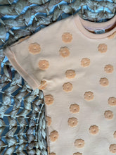 Load image into Gallery viewer, Flower Jacquard Slub Organic Cotton T-Shift Dress for Girls