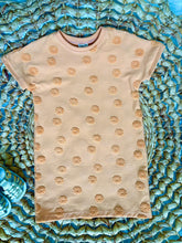 Load image into Gallery viewer, Flower Jacquard Slub Organic Cotton T-Shift Dress for Girls