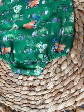 Load image into Gallery viewer, Sleeveless Baby Boy Bubble Romper with Recycle & Garbage Truck Design - Handmade, Soft Cotton