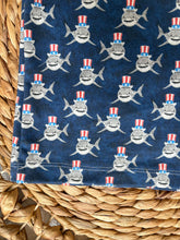 Load image into Gallery viewer, Patriotic Sharks Basic Tee