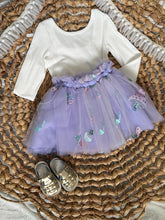 Load image into Gallery viewer, Boho Purple Mushroom Tutu Skirt Girls