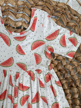 Load image into Gallery viewer, Watermelon Bamboo Adeline Twirl Dress for Girls