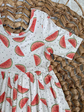 Load image into Gallery viewer, Watermelon Bamboo Adeline Twirl Dress for Girls