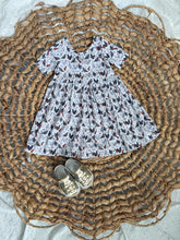 Load image into Gallery viewer, Hen House Bamboo Adeline Twirl Dress for Girls