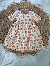 Load image into Gallery viewer, Bohemian Sunbathers Cotton Knit Twirl Dress for Girls - Handmade, Playful & Twirly