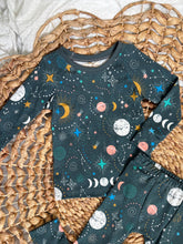 Load image into Gallery viewer, Solstice Solar Space and Constellations Organic Cotton Two-Piece Pajama Set for Kids