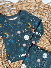 Load image into Gallery viewer, Solstice Solar Space and Constellations Organic Cotton Two-Piece Pajama Set for Kids