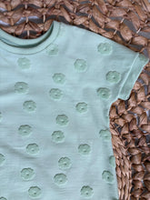 Load image into Gallery viewer, Flower Jacquard Slub Organic Cotton T-Shift Dress for Girls