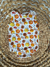 Load image into Gallery viewer, Florida Orange Sleeveless Baby Bubble Romper - Deadstock Fabric, Handmade