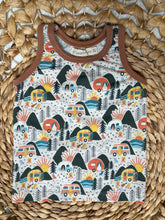 Load image into Gallery viewer, Camping Organic Cotton Tank Top - Gender Neutral Summer Sleeveless Shirt