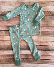 Load image into Gallery viewer, Christmas Beach Santa Organic Cotton 2-Piece Pajama Set