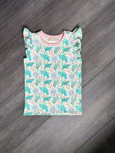Load image into Gallery viewer, Happy Manatee Organic Cotton Ruffle Flutter Tank - Make to Order
