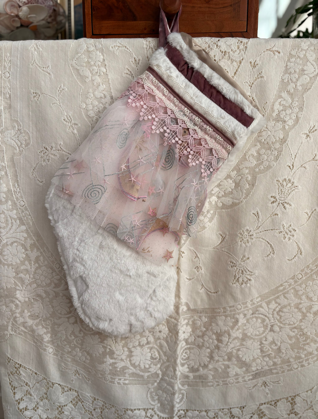 Heirloom OOAK Christmas Stocking: Winter Dreams