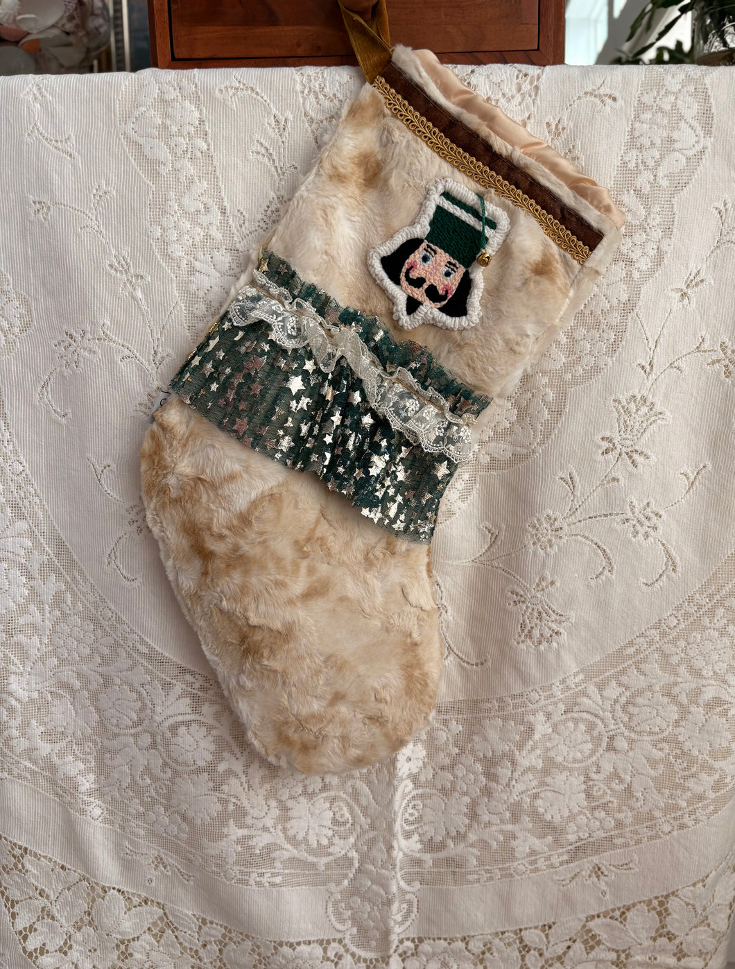 Heirloom OOAK Christmas Stocking: Nutcracker