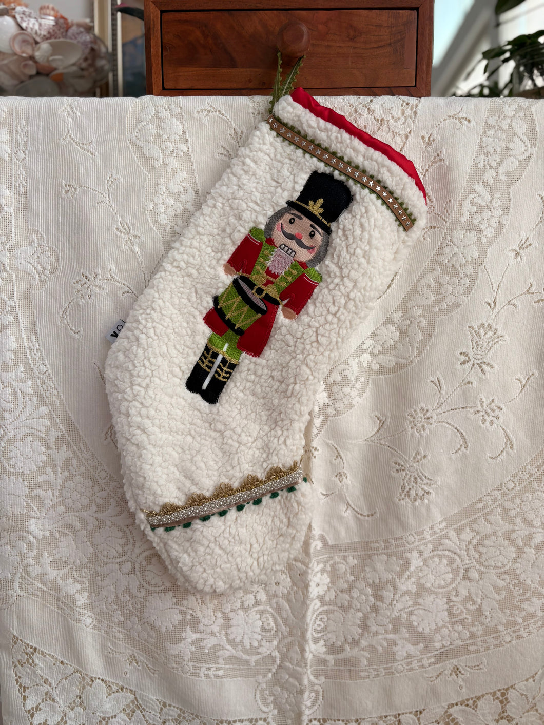 Heirloom OOAK Christmas Stocking: Nutcracker