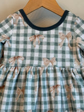 Load image into Gallery viewer, Handmade Vintage Bow Adeline Twirl Dress
