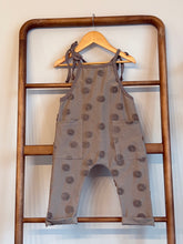 Load image into Gallery viewer, Handmade Mocha Embossed Flower Romper
