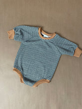 Load image into Gallery viewer, Sweater Romper in Grey Stripe
