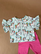 Load image into Gallery viewer, Unicorn Flutter Sleeve Top
