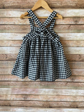 Load image into Gallery viewer, Black and White Plaid Check Pinafore Dress
