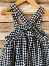 Load image into Gallery viewer, Black and White Plaid Check Pinafore Dress
