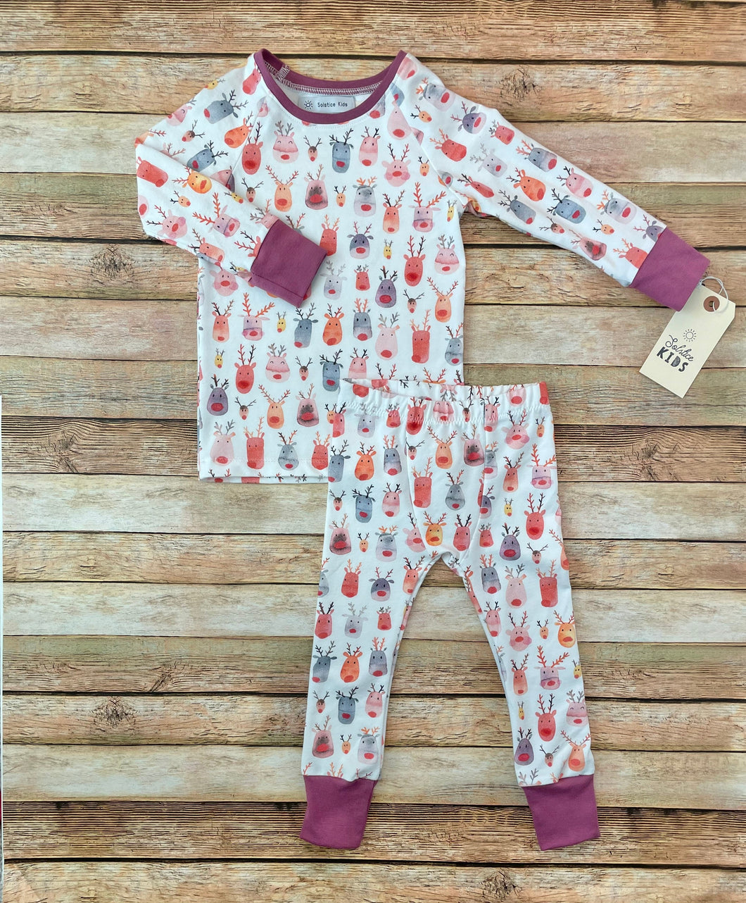 Happy Christmas Reindeer Christmas PJ set MTO