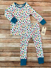 Load image into Gallery viewer, Brightest Lights Organic Christmas PJ Set set 2T, 2 years
