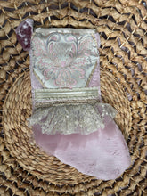 Load image into Gallery viewer, Gold and Mauve Elegant Christmas Stocking
