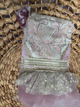 Load image into Gallery viewer, Gold and Mauve Elegant Christmas Stocking

