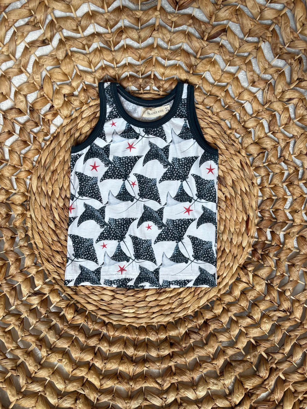 Spotted Eagle Ray Organic Cotton Summer Tank for Kids - Gender Neutral