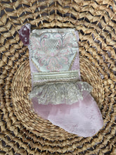 Load image into Gallery viewer, Gold and Mauve Elegant Christmas Stocking
