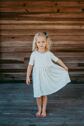 Tropical Pineapple Dreams Bamboo Adeline Twirl Dress for Girls