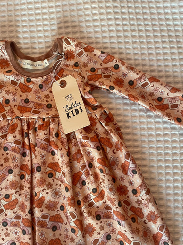 Fall Pumpkin Truck Adeline Twirl Dress
